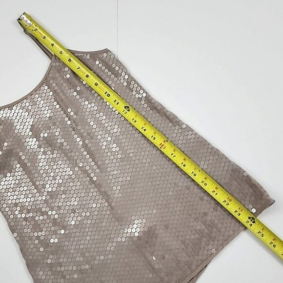 NWT Rozae Nichols No Dart Cami Oyster Taupe Sequined Size XS - Picture 13 of 16